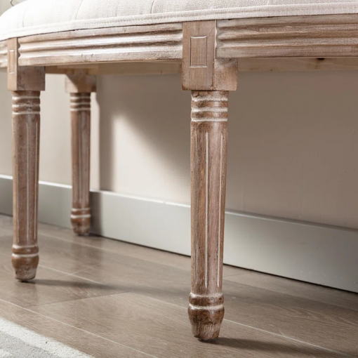 tanya linen upholstered bench