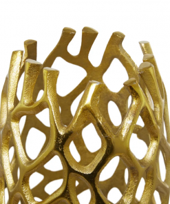 bodo gold aluminum metal coral cutout coral decorative vase, 10