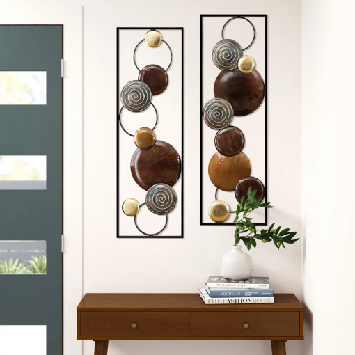 caiene handmade modern abstract wall decor on metal