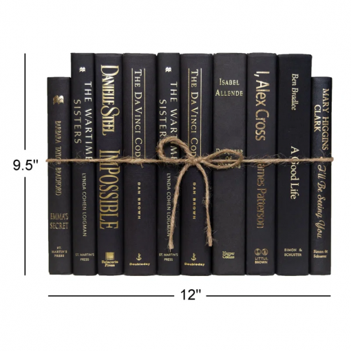 modern onyx & gold serefina book set