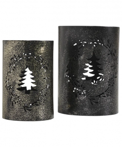 festive finds votive candle holder christmas tree wreath set of 2