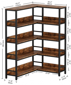 nabile corner bookcase