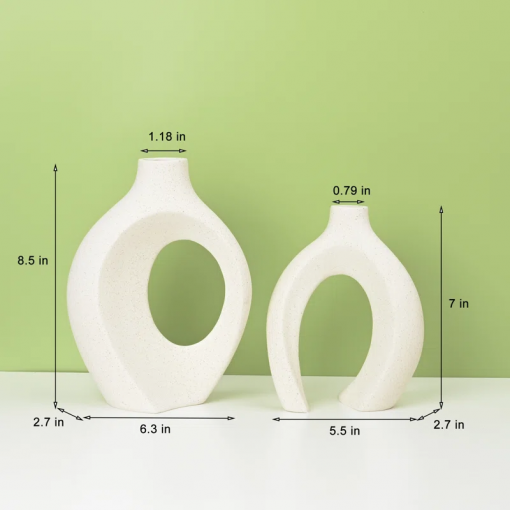 christiam 2 piece handmade ceramic table vase