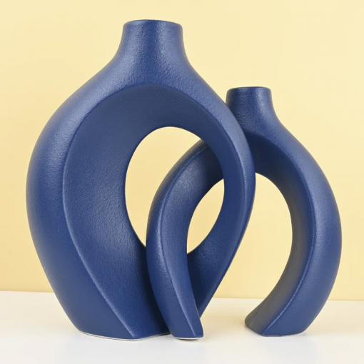 christiam 2 piece handmade ceramic table vase