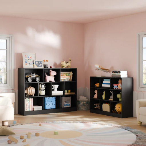 presly 3 tier cube bookcase modern bookshelf with 10 cubes