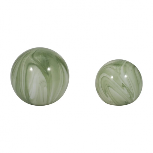 annaleigh modern glass orbs set of 2 stylish decorative accents