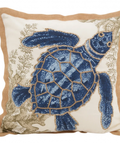 neptunian collection embroidered cotton throw pillow