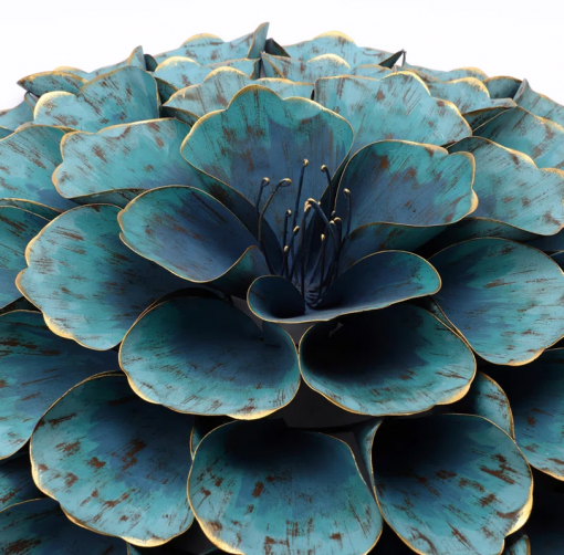 handmade traditional plants & flowers wall decor on metal