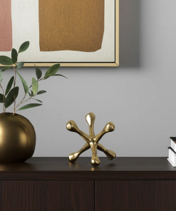 modern abstract aluminum decorative object unique geometric metal accent sculpture for contemporary decor