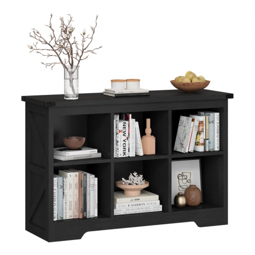 gebrael 2 tier open shelf bookcase, 6/8 cube storage organizer, freestanding book storage shelves for bedroom, living room, office