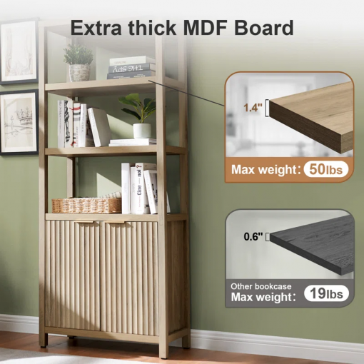 nicolee 71'' h storage bookcase