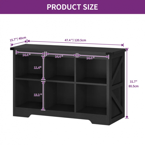 gebrael 2 tier open shelf bookcase, 6/8 cube storage organizer, freestanding book storage shelves for bedroom, living room, office