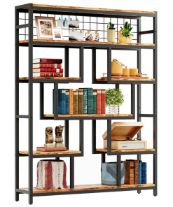 abrielle geometric bookcase