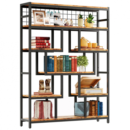 abrielle geometric bookcase