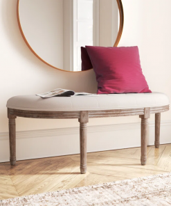 tanya linen upholstered bench