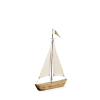 armentrout 21" brown and natural wood metal and fabric sailboat tabletop sculpture