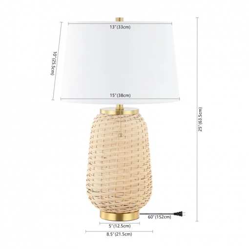 zelie wicker/rattan table lamp