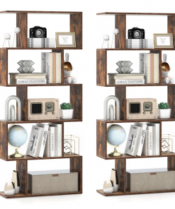 rufio geometric bookcase