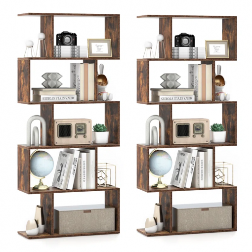 rufio geometric bookcase