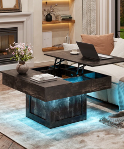 led lift top coffee table with storage