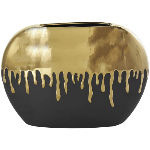 marelin ceramic abstract decorative vase with abstract melting drips