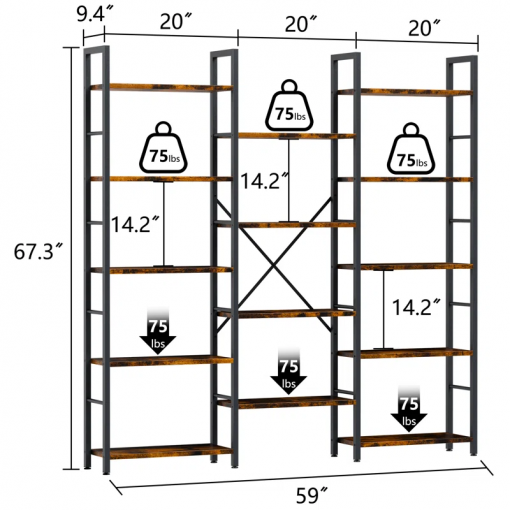 weissberg 5 tier etagere bookcase