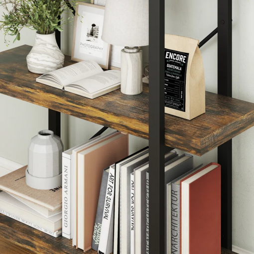 vintage industrial bookcase for living room, office, kitchen