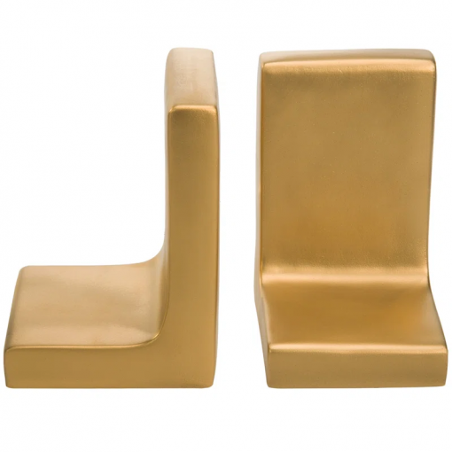 gold decorative modern concrete bookends