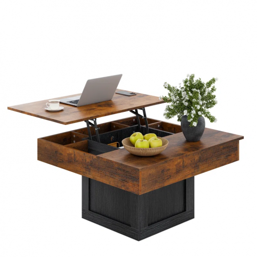 led lift top coffee table with storage