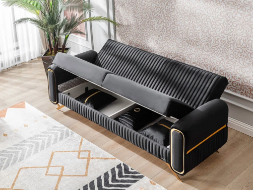robison 87" convertible sofabed with storage, sleeper sofa couch for living room