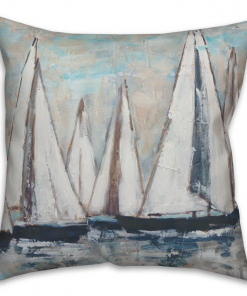 painterly indoor/outdoor reversible throw pillow