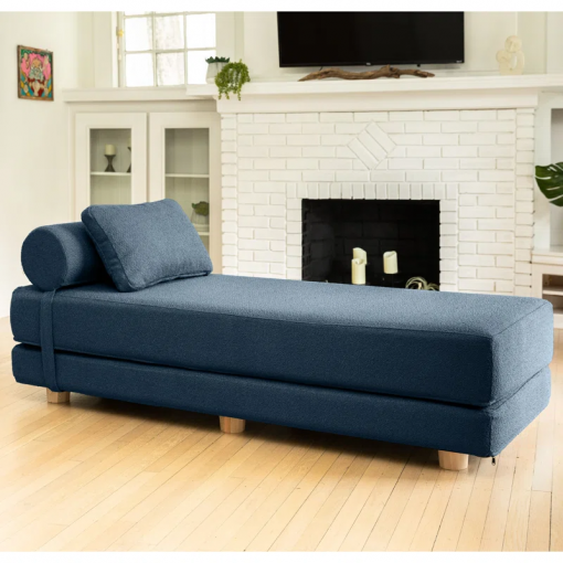 amala daybed fold out queen sleeper premium boucle sleek and modern lounge for relaxing
