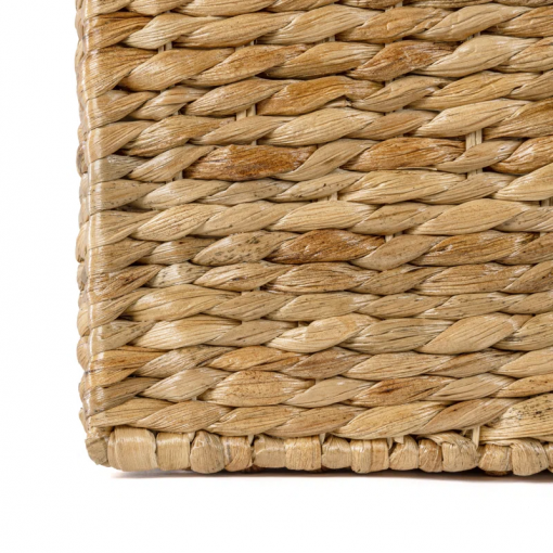 traditional assorted hand woven hyacinth/iron baskets (set of 10)