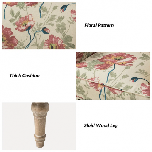 antoan 28.7"w floral print upholstered armchair