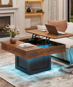 led lift top coffee table with storage