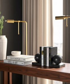 modern bookends in marble with 3