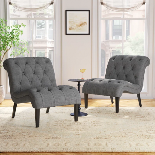 patsy linen slipper chair