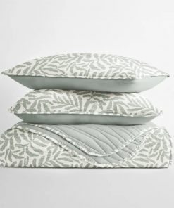 quilt set lightweight all season quilted coverlet tossed ferns
