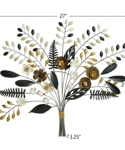 weylyn traditional plants & flowers wall decor on metal