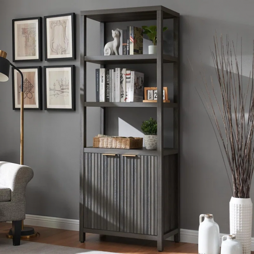 nicolee 71'' h storage bookcase
