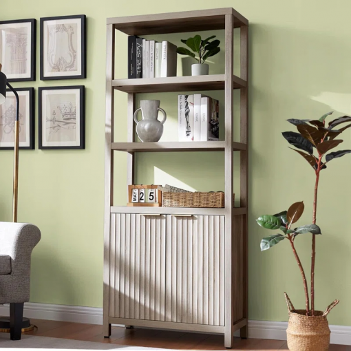 nicolee 71'' h storage bookcase