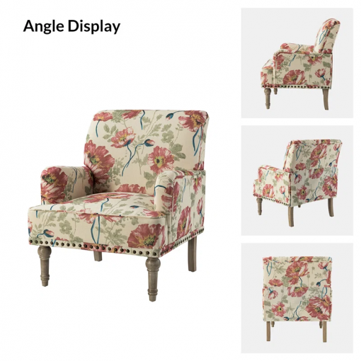 antoan 28.7"w floral print upholstered armchair