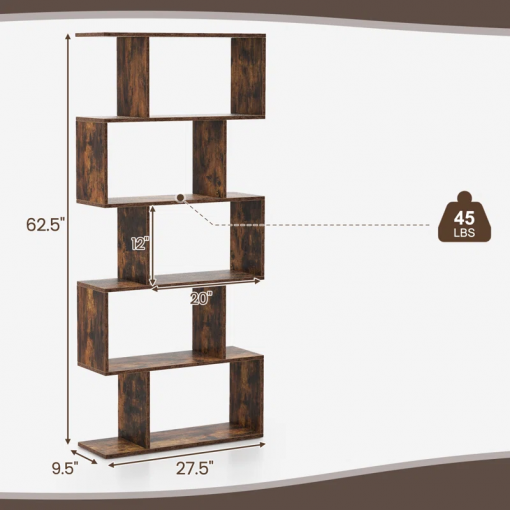 rufio geometric bookcase