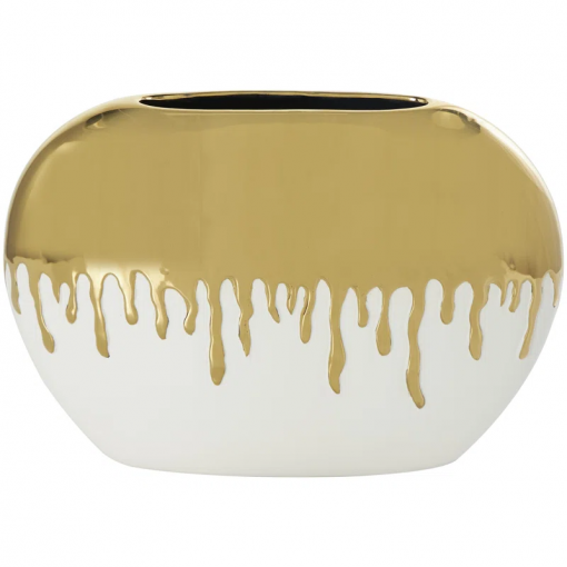 marelin ceramic abstract decorative vase with abstract melting drips