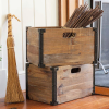 solid wood decorative bin