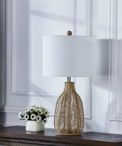 25'' country rope braided original color table lamp for living room/bedroom