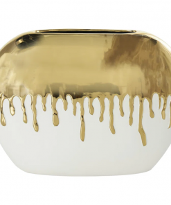 marelin ceramic abstract decorative vase with abstract melting drips