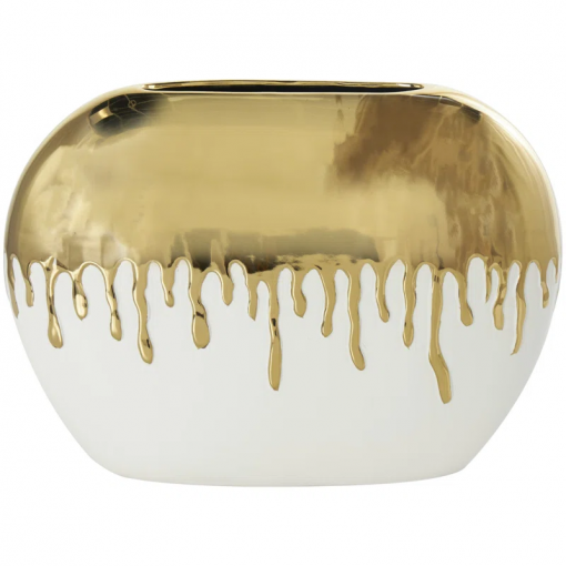 marelin ceramic abstract decorative vase with abstract melting drips