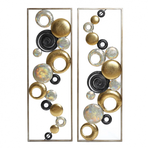 handmade glam abstract wall decor on metal