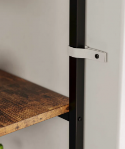 suva bookshelves and bookcases 6 shelf etagere bookcase, industrial open display shelves geometric bookcase with sturdy metal frame